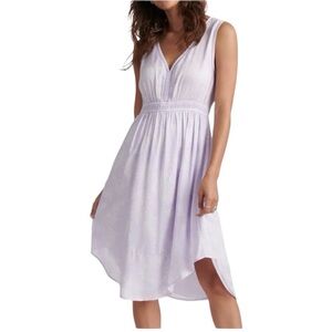 NWOT Lucky Brand Jenni Purple Lavender Midi Dress Size S